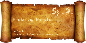 Szokolay Harald névjegykártya